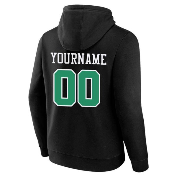 Benutzerdefinierte Authentisch Sweatshirt-Kapuzenpulli Schwarz-Kelly Grün-Weiß Jetzt online – Bild 3
