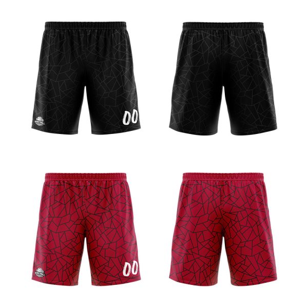 Benutzerdefinierte Reversible Basketball Jersey Personalisierte Print Name Nummer Logo Flaw-Rot&Schwarz Im Angebot – Bild 3