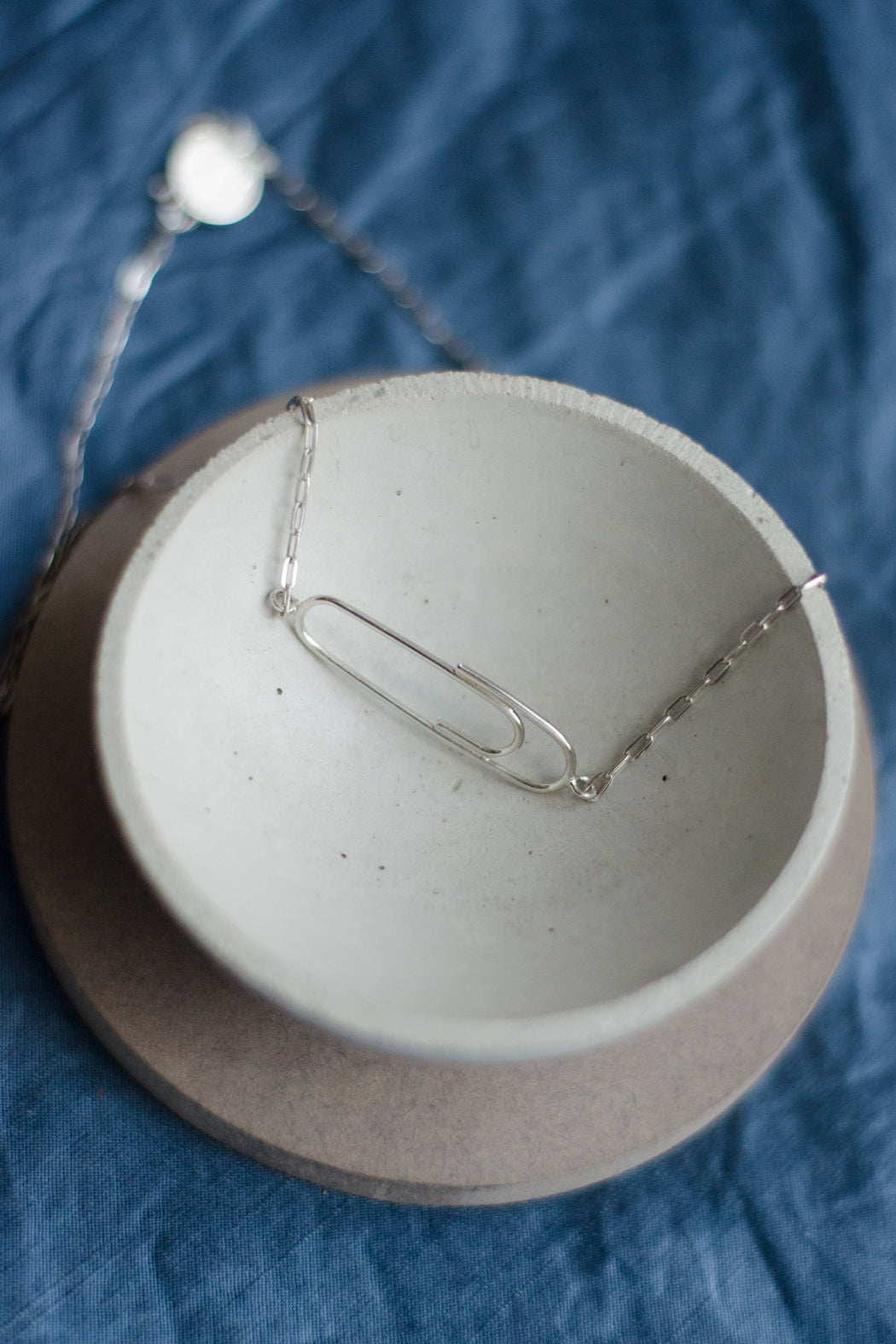 Paper Clip Silver Necklace Alicia Huizar Zu verkaufen