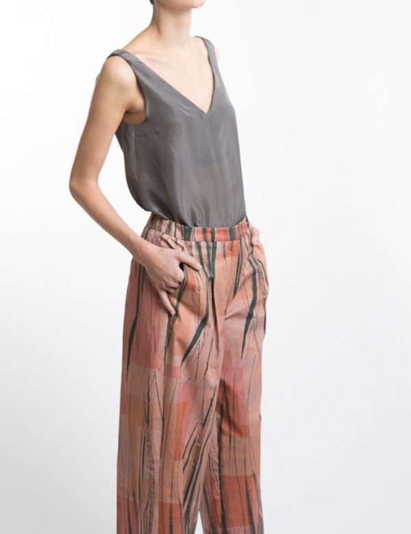V-neck Grey Silk Online-Verkauf