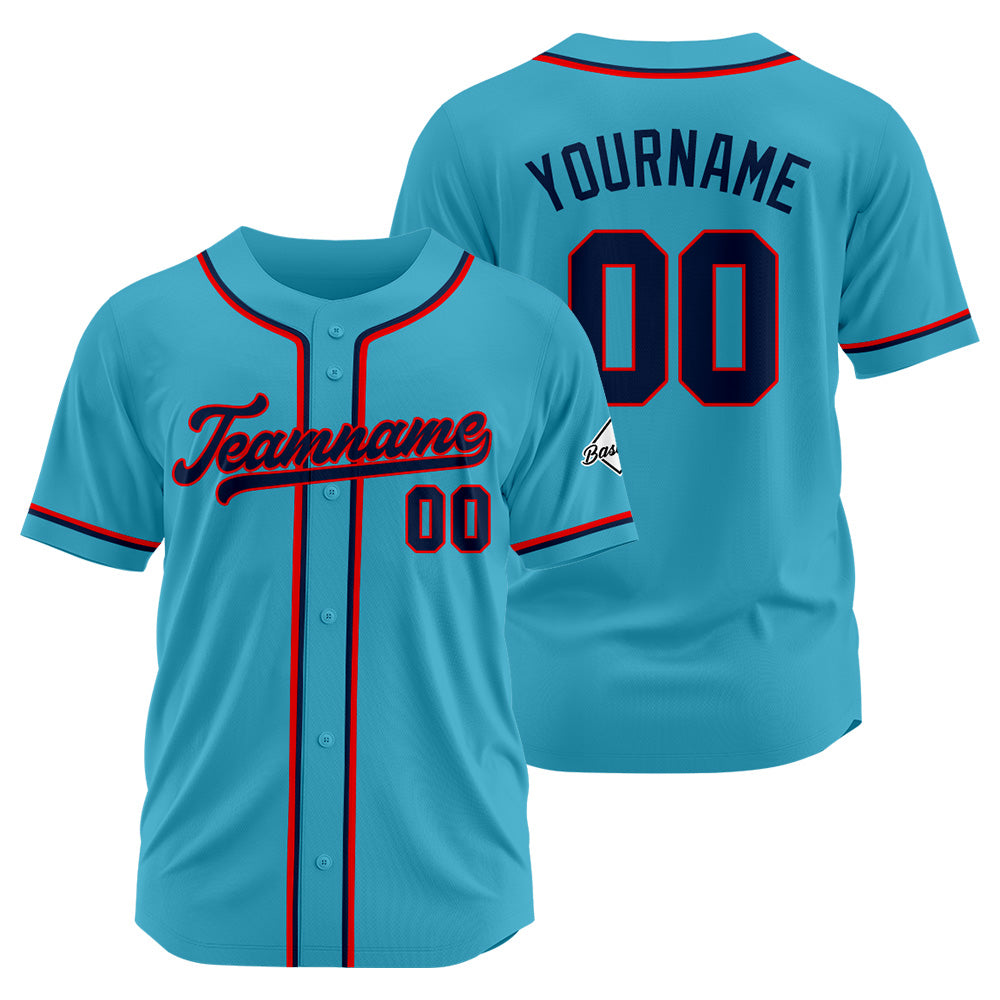 Benutzerdefinierte Authentisch Baseball-Trikot Hellblau Netz Jetzt online