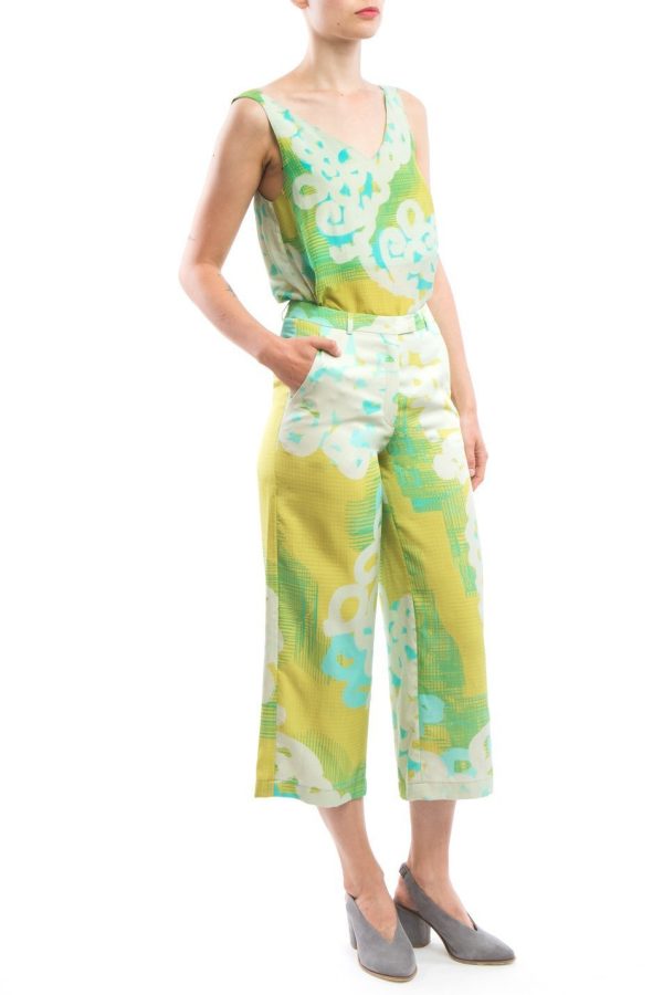 V-neck Print Yellow Jetzt online