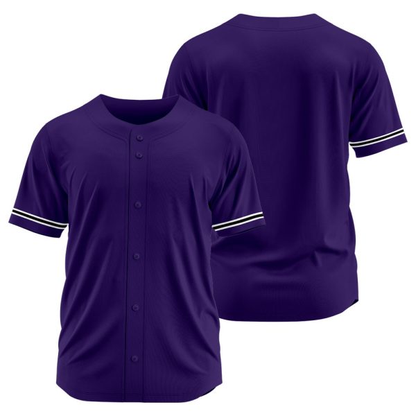 Benutzerdefinierte Authentisch Baseball-Trikot Lila Netz Rabatt – Bild 2