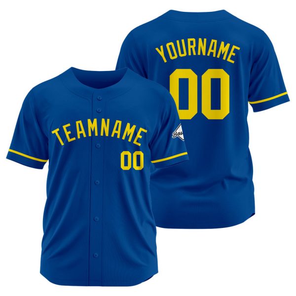Benutzerdefinierte Authentisch Baseball-Trikot Königsgelb Im Angebot