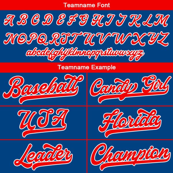 Benutzerdefinierte Authentisch Baseball-Trikot  königlich Netz Mode – Bild 5