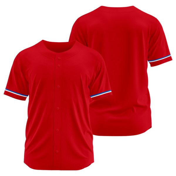 Benutzerdefinierte Authentisch Baseball-Trikot Rot Netz Online-Schn?ppchen – Bild 2