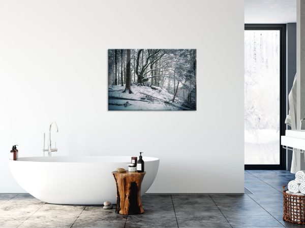 Wald mit Schnee bedeckt, Glasbild Schn?ppchen – Bild 4