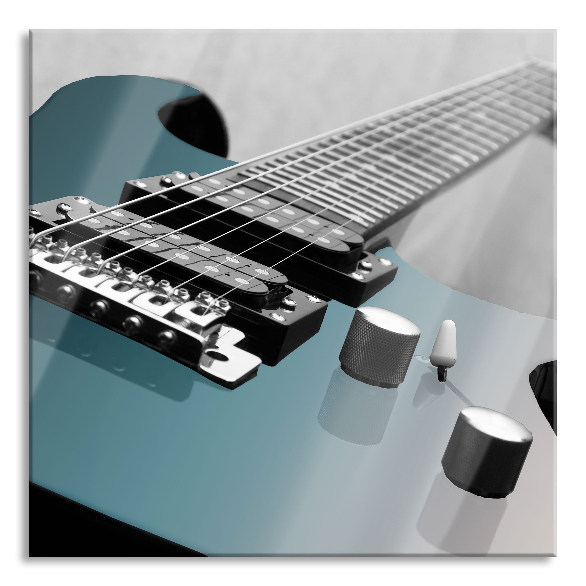 E-Gitarre, Glasbild Quadratisch Online
