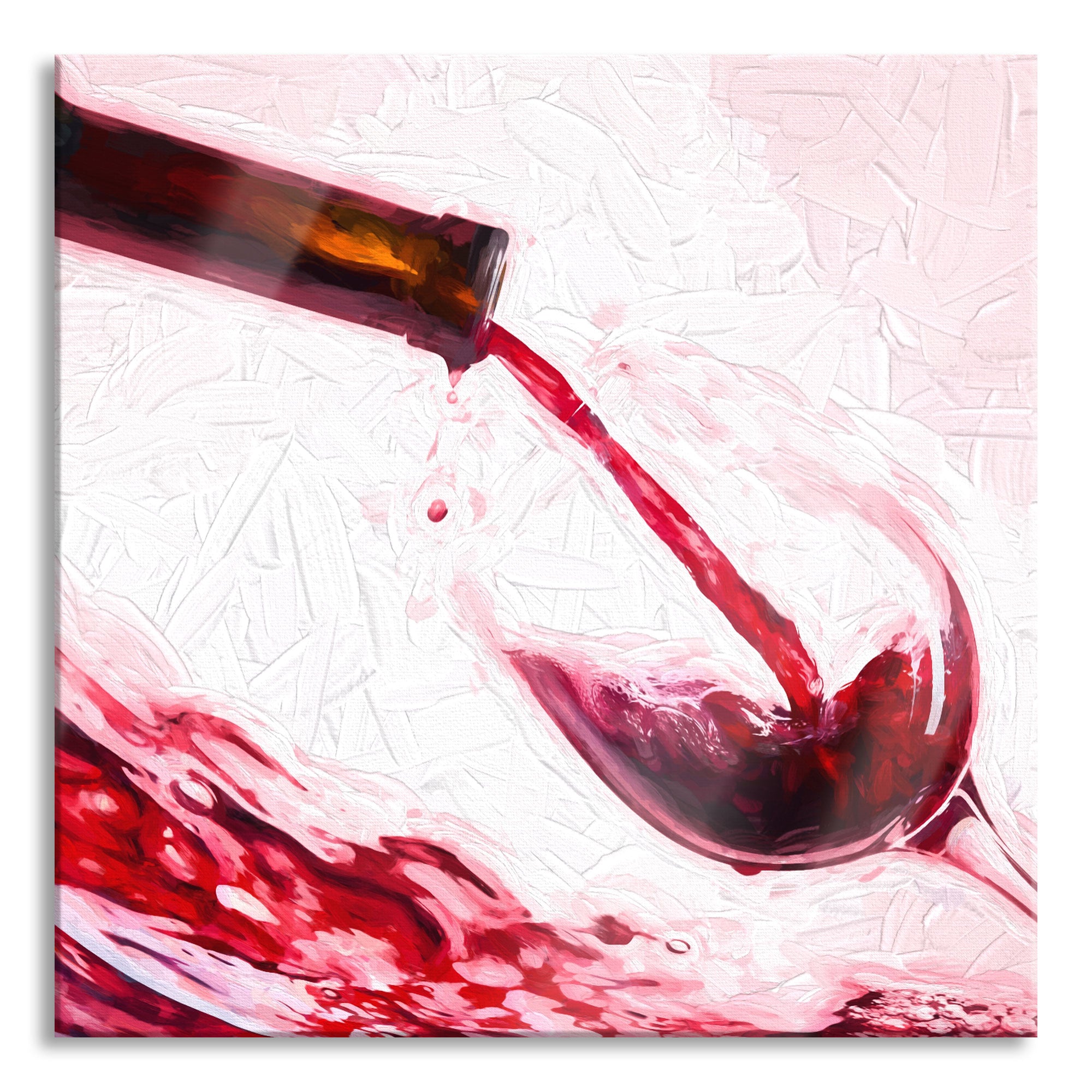 Wein, Glasbild Quadratisch Mode